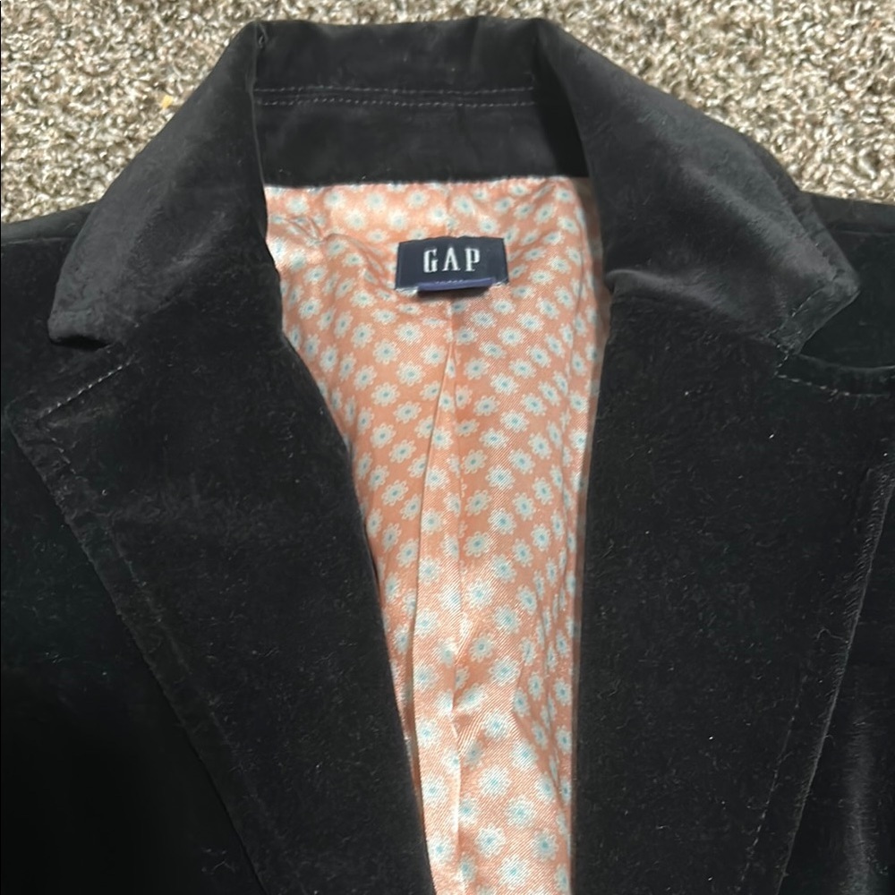 GAP Black Blazer with Notched Lapel and Tie Waist - Picture 9 of 9